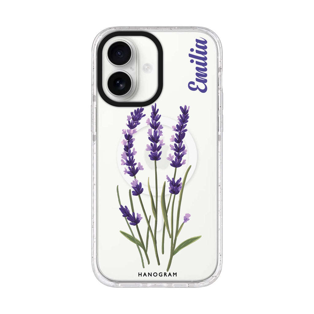 Lavender Palette iPhone 17 水晶透明保護殼正面展示