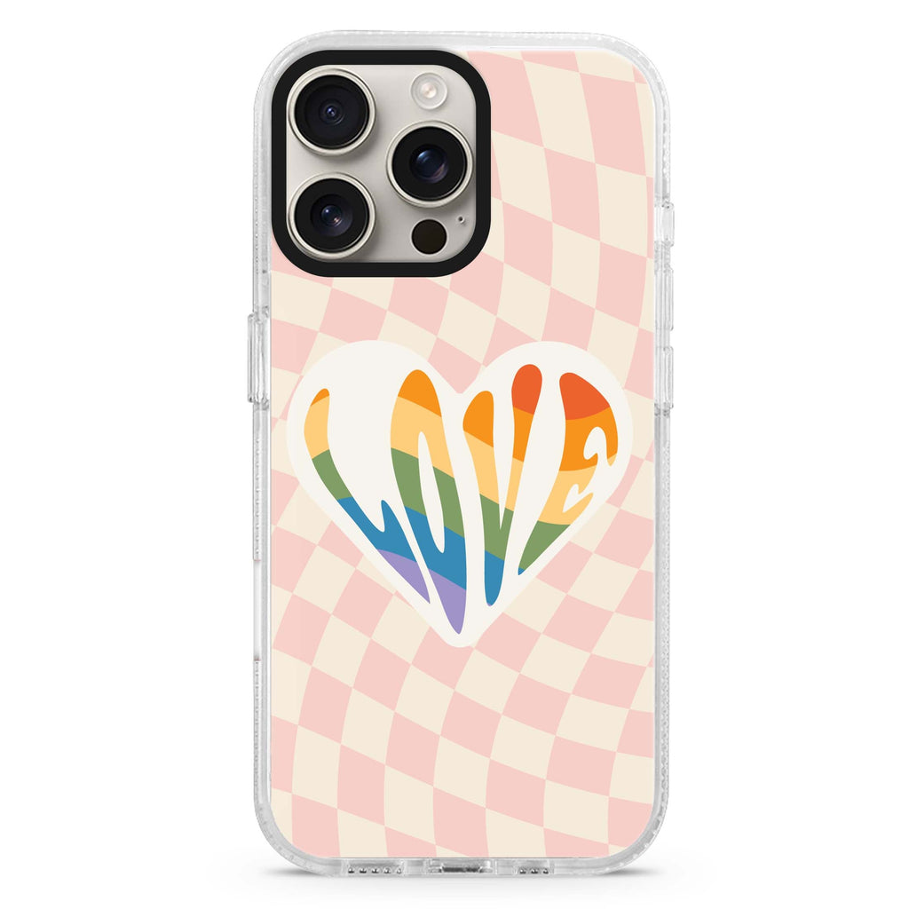 Rainbow LOVE Magsafe 兼容水晶透明保護殼