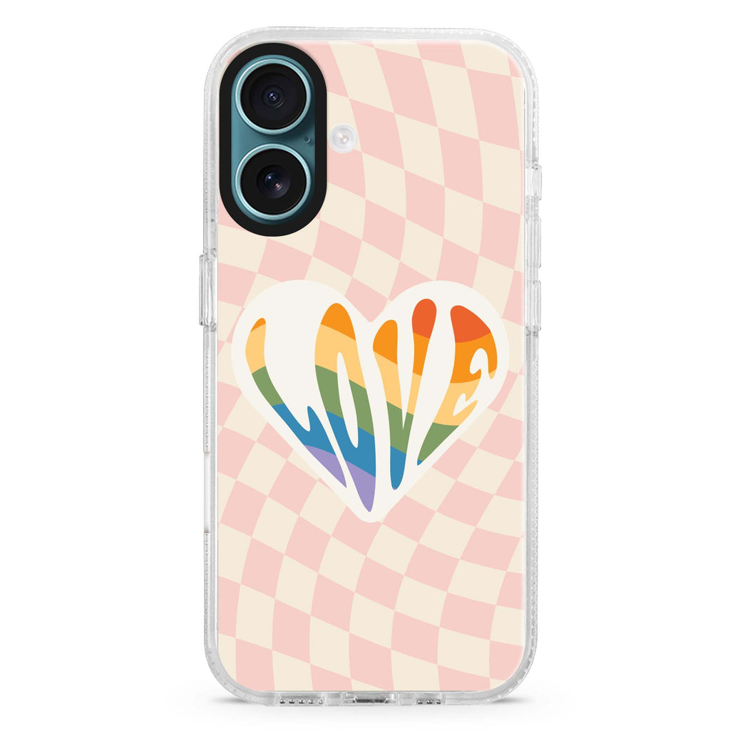 Rainbow LOVE 水晶透明保護殼