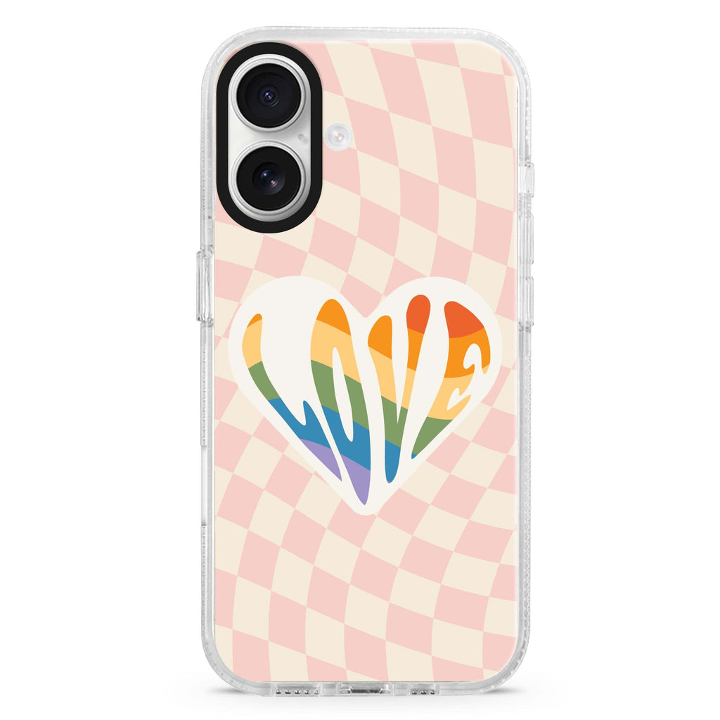 Rainbow LOVE Magsafe 兼容水晶透明保護殼
