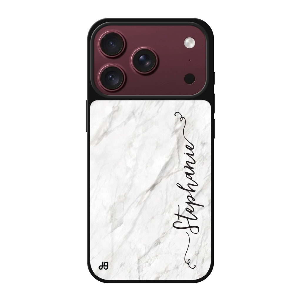 Vertical Cursive & Marble Sleek 鏡面手機殼