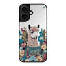 Reflective iPhone 16 Mirror Case –Lama in the garden Design