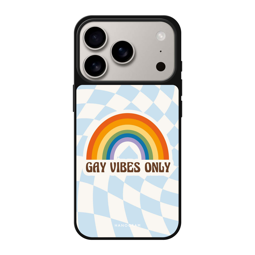 Gay Vibes Only 文字 iPhone 17 Pro Max 鏡面手機殼主圖