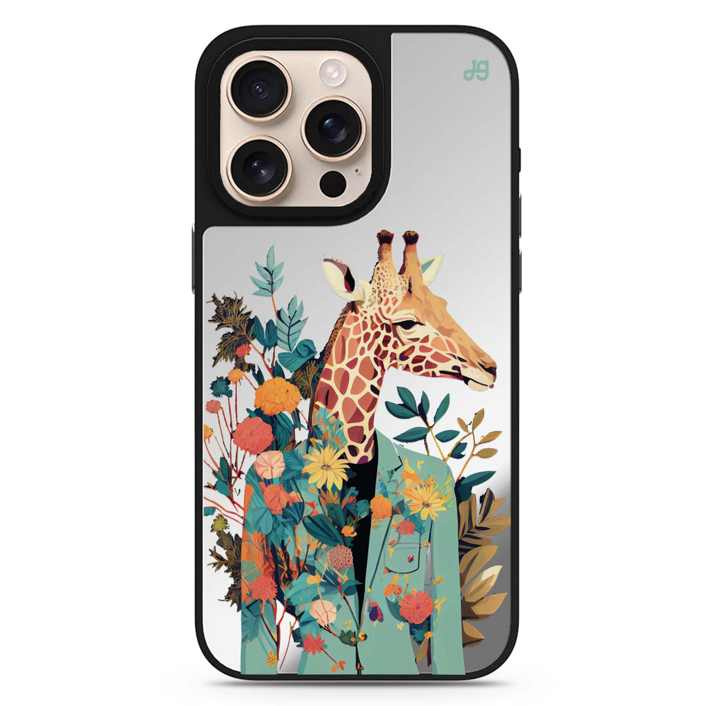 Giraffe & floral 鏡面手機殼