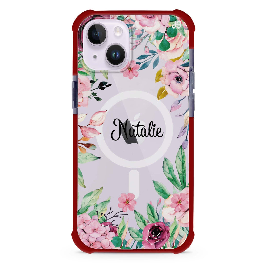 Floral Dream II iPhone 15 Plus Magsafe 兼容超強防摔保護殼