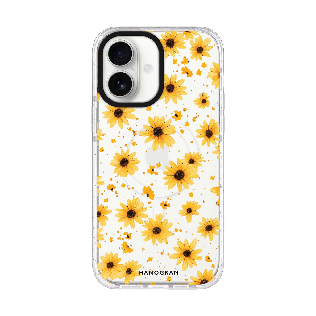Golden Specks iPhone 17 水晶透明保護殼正面展示