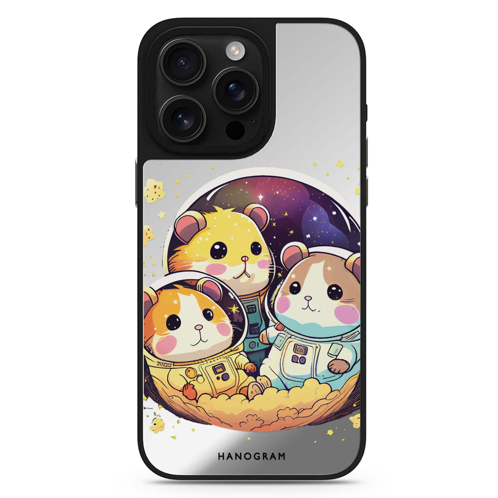 Cute space squirrels 鏡面手機殼