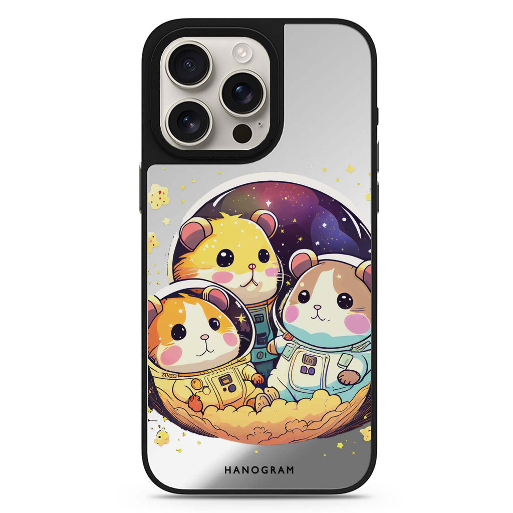 Cute space squirrels 鏡面手機殼