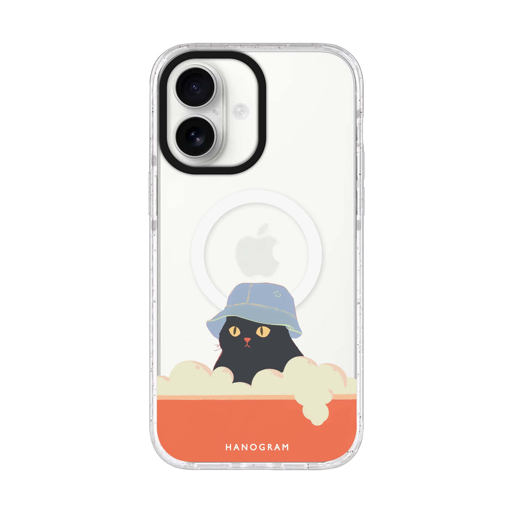 Bubble Meow iPhone 17 水晶透明保護殼正面展示