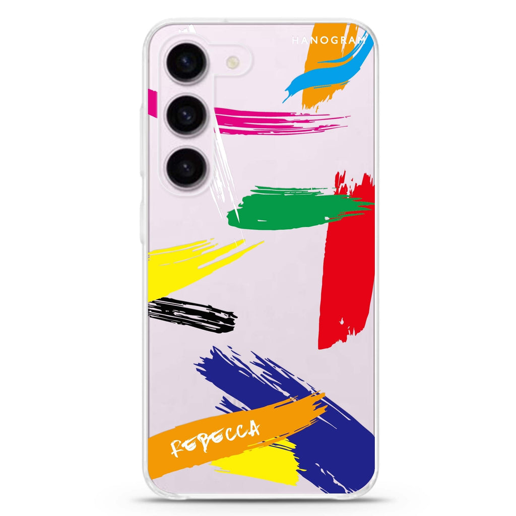 Brush Paint Samsung Galaxy 水晶透明保護殼