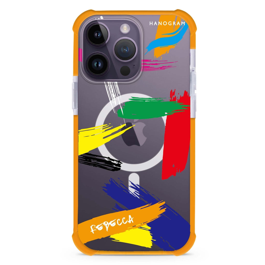 Brush Paint iPhone Magsafe 兼容超強防摔保護殼