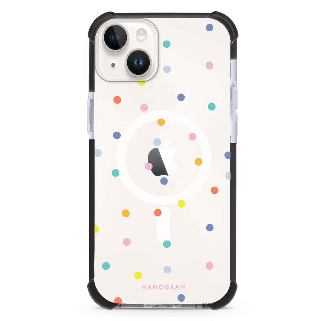 Colourful Dot Pattern iPhone 15 Plus Magsafe 兼容超強防摔保護殼