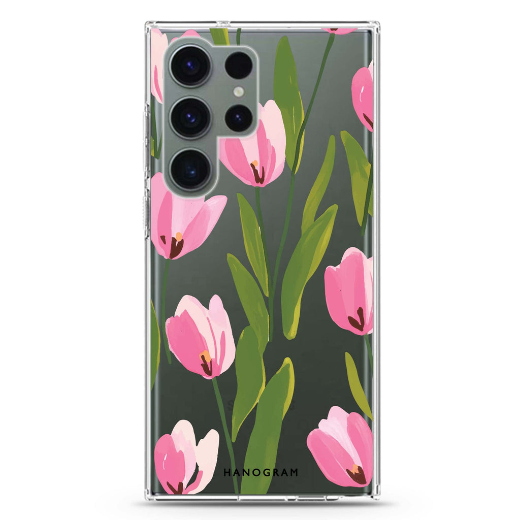 Tulip Waltz Samsung Galaxy Ultra 透明保護殼，適用 S26/S25/S24/S23 Ultra，圖1