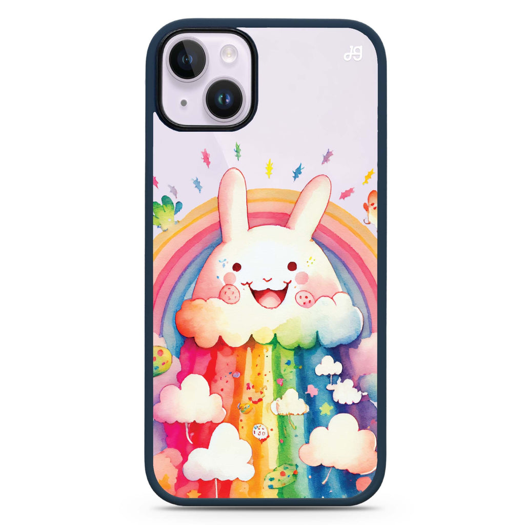 Rainbow Bunny iPhone 15 Plus 防衝擊保護殼