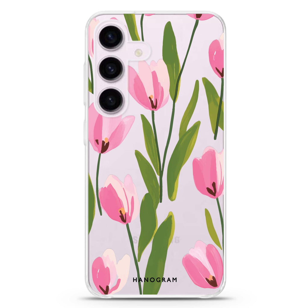 Tulip Waltz Samsung Galaxy S26/S25/S24 水晶透明保護殼正面展示