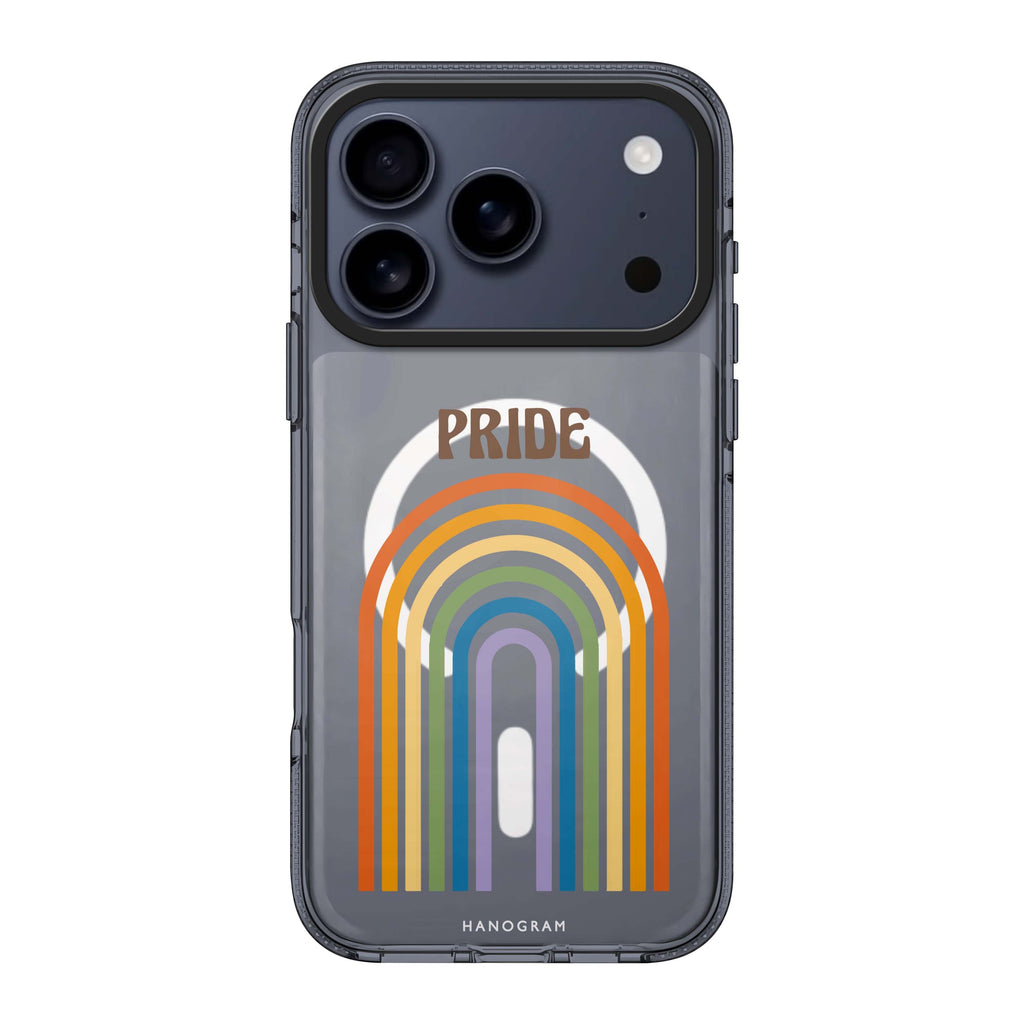 Rainbow Pride iPhone 17 Pro Max MagSafe 水晶透明保護殼 插畫圖案設計 圖1