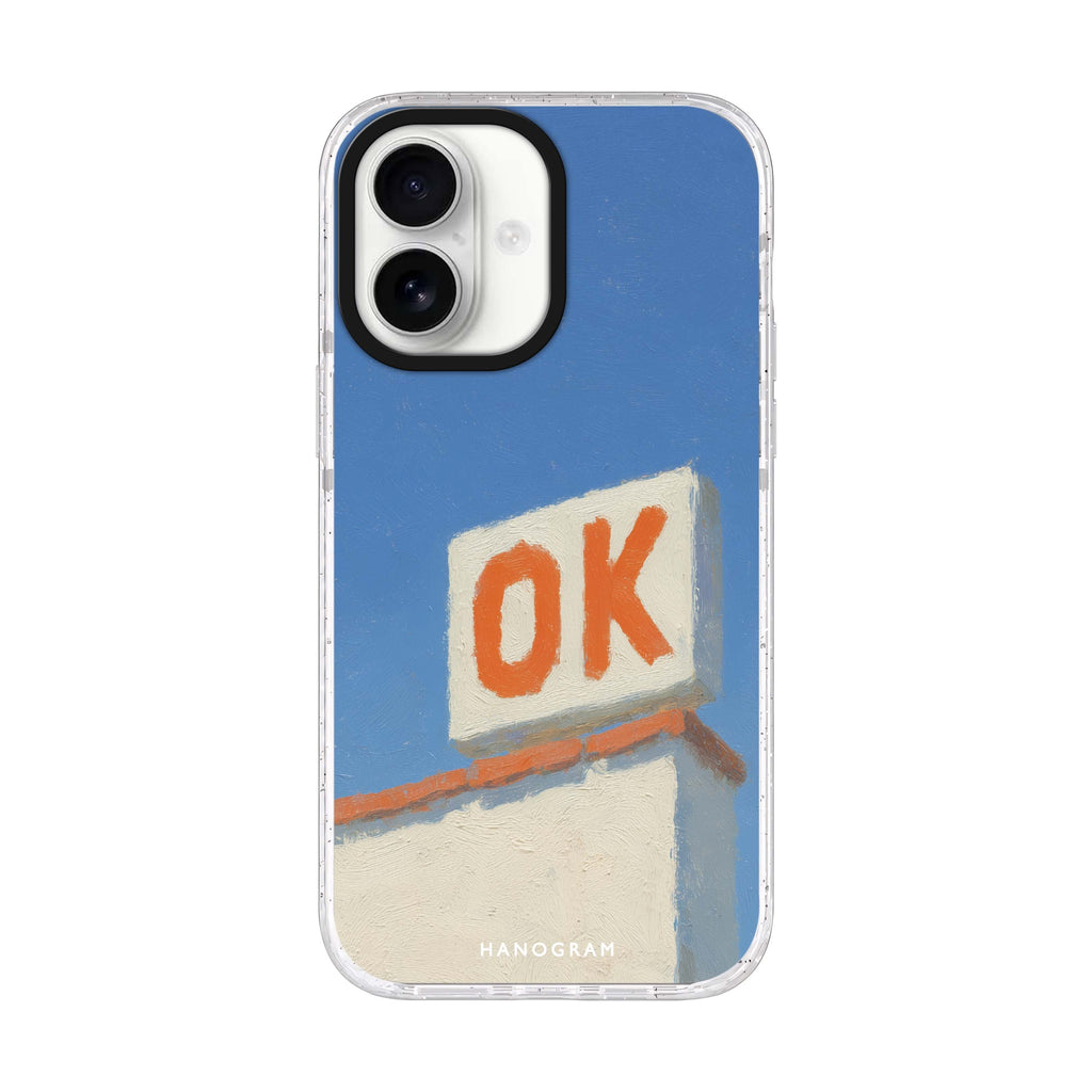 Sky Says OK iPhone 17 水晶透明保護殼正面展示