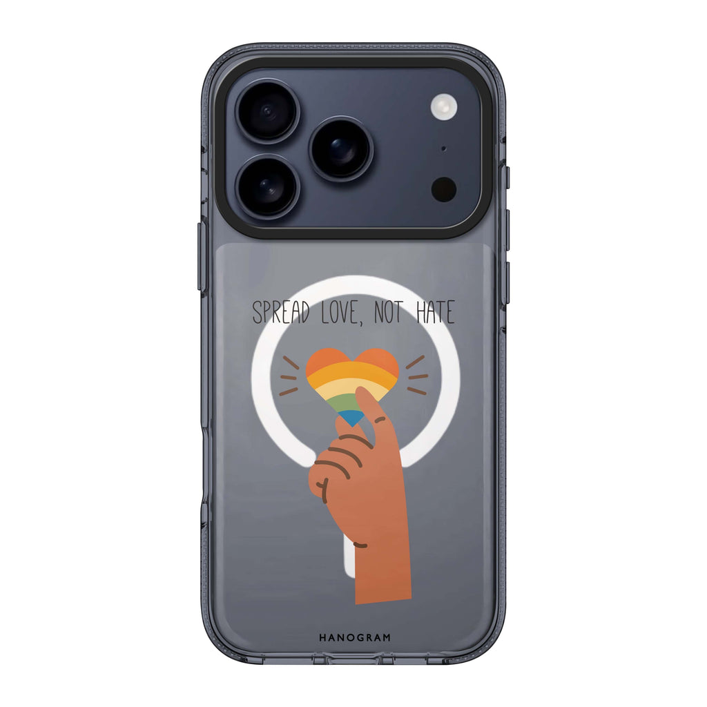Spread Love iPhone 17 Pro Max MagSafe 水晶透明保護殼 情人節設計設計 圖1