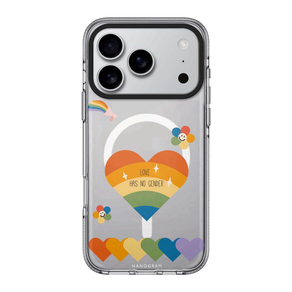 Love Has no gender iPhone 17 Pro Max MagSafe 水晶透明保護殼 情人節設計設計 圖1