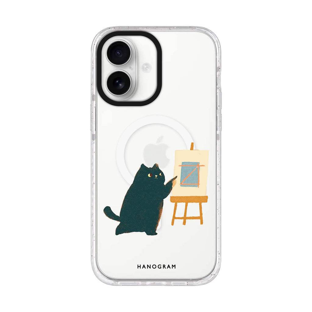 Meowsterpiece iPhone 17 水晶透明保護殼正面展示
