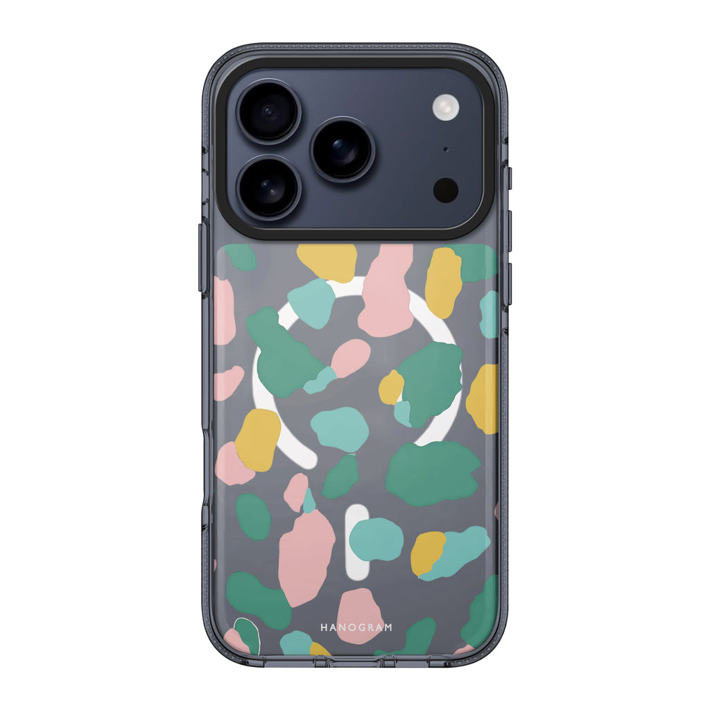 Cotton Candy Leopard iPhone 17 Pro Max MagSafe 水晶透明保護殼 豹紋圖案設計 圖1
