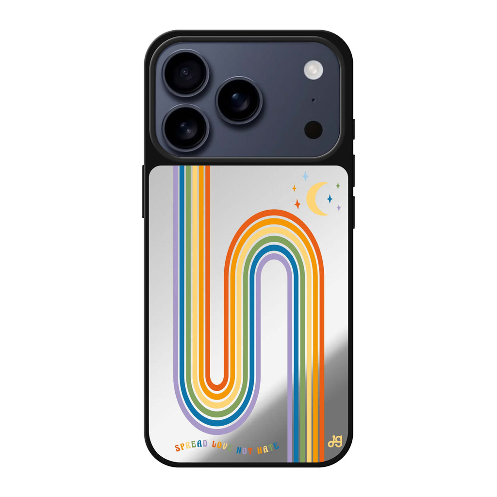 Spread Love with rainbow 彩色愛心 iPhone 17 Pro Max 鏡面手機殼主圖