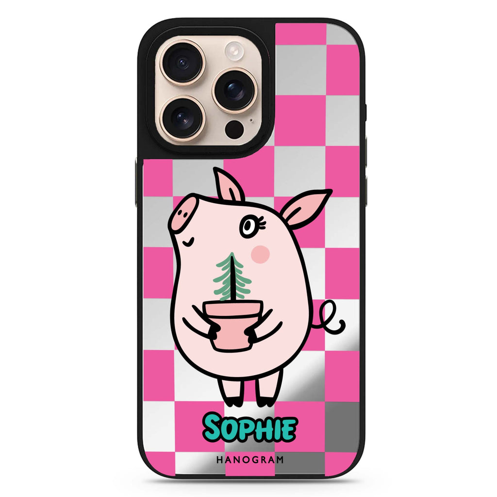 Lovely Pig 鏡面手機殼
