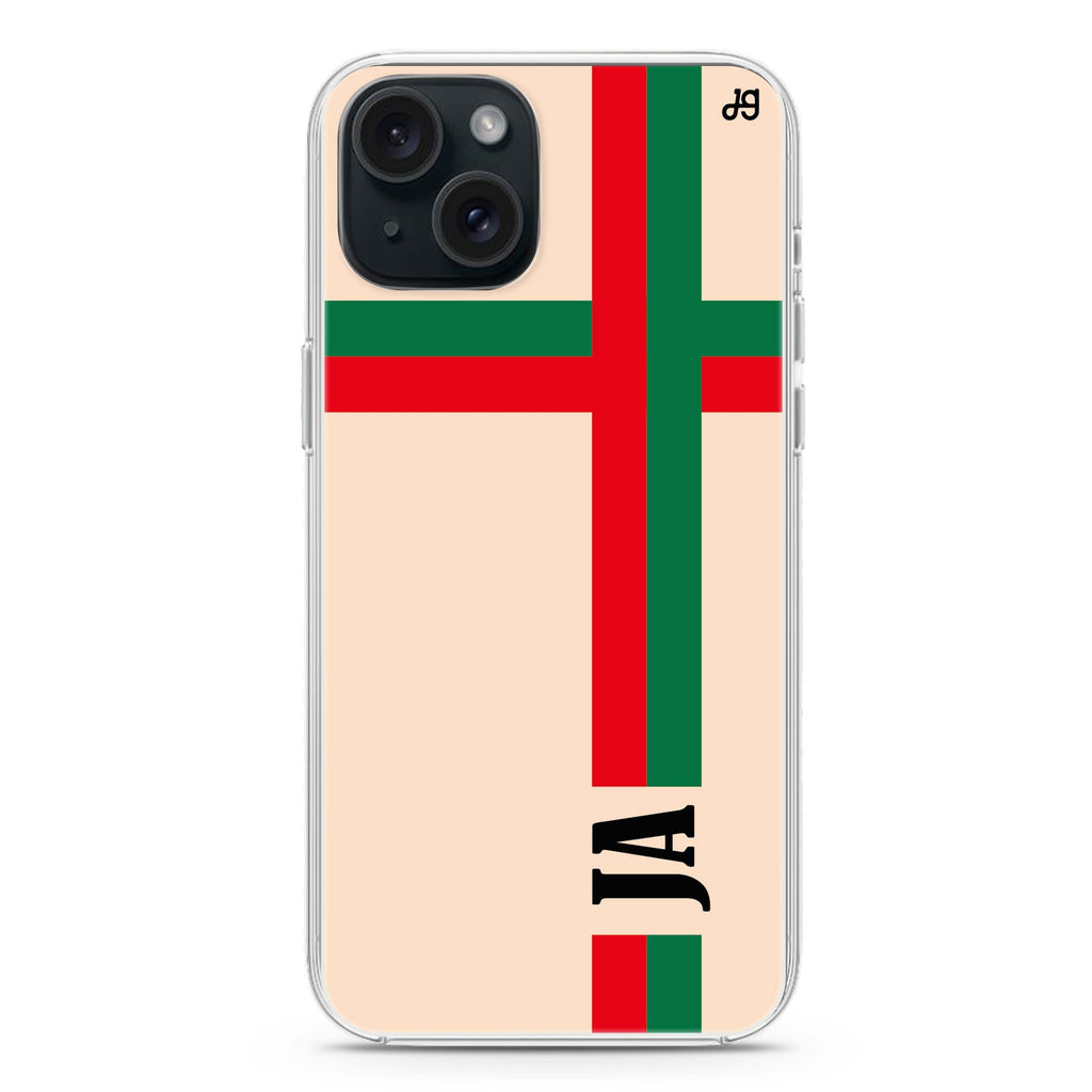 Matching Stripes iPhone 15 Plus Magsafe 兼容水晶透明保護殼