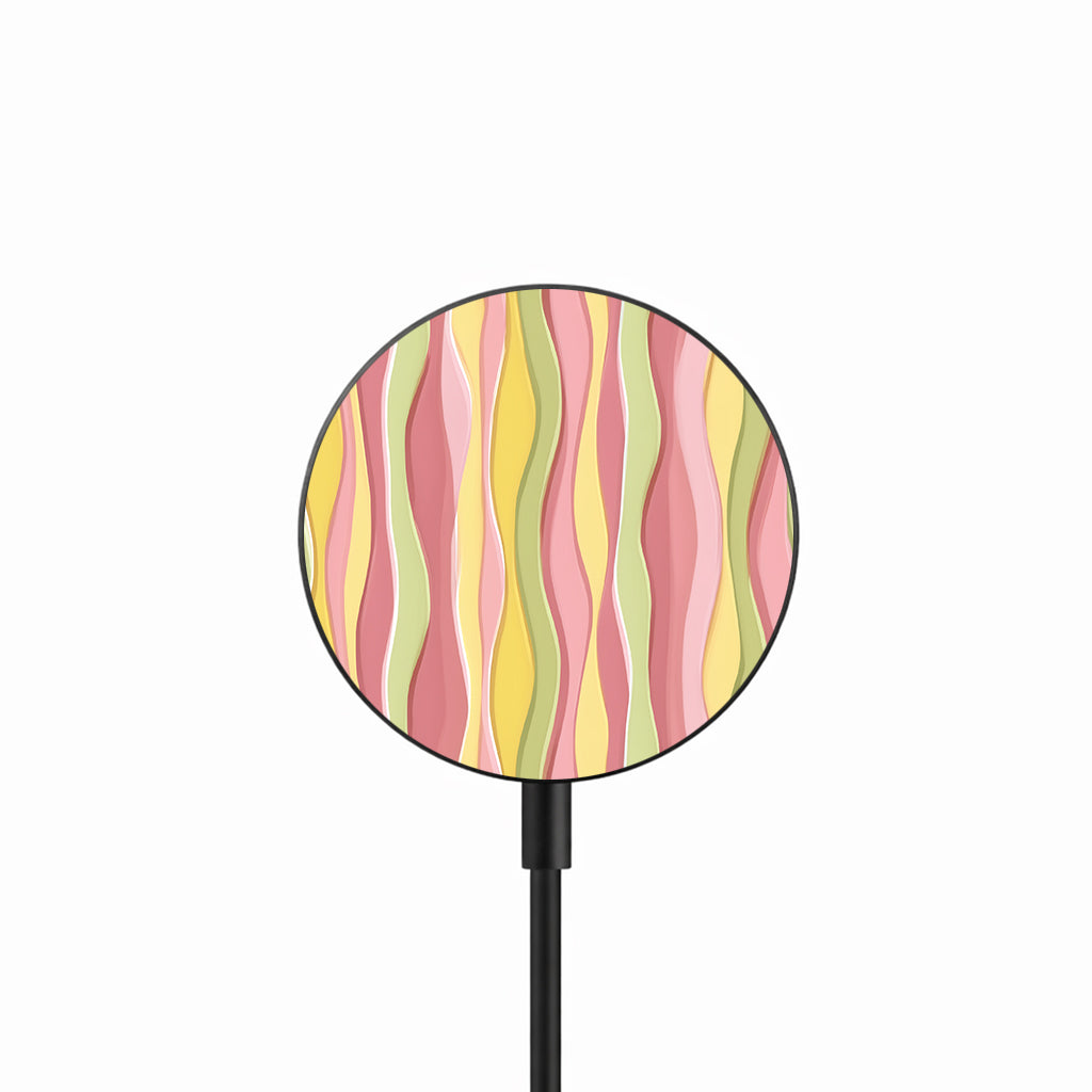 Pastel Wave Stripes 25W 磁吸無線充電器