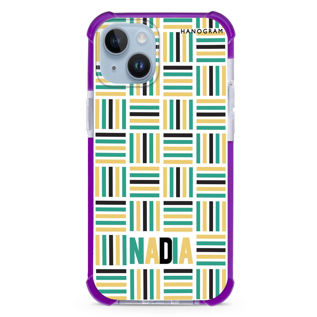 Stripes Camo iPhone 15 Plus Magsafe 兼容超強防摔保護殼