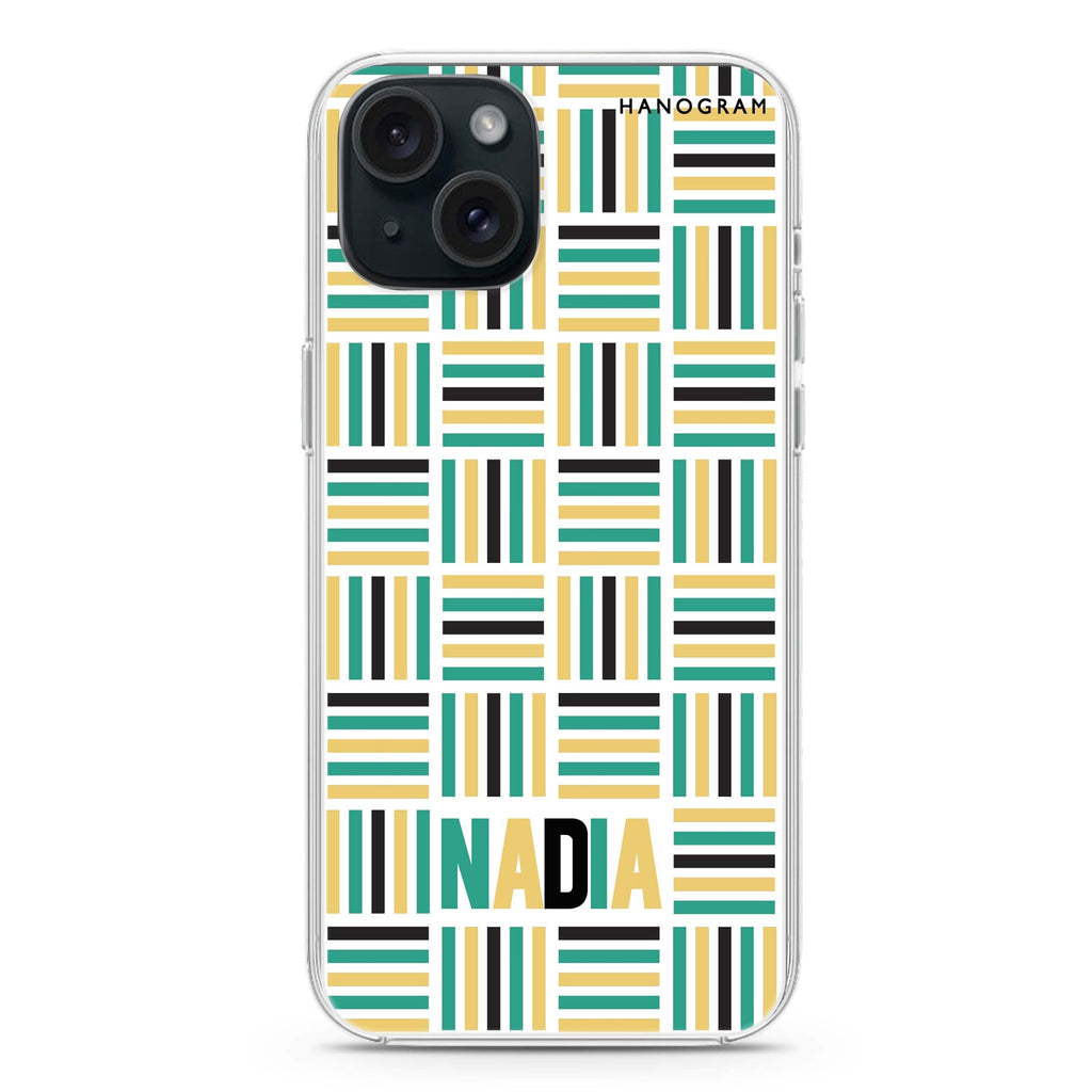 Stripes Camo iPhone 15 水晶透明保護殼