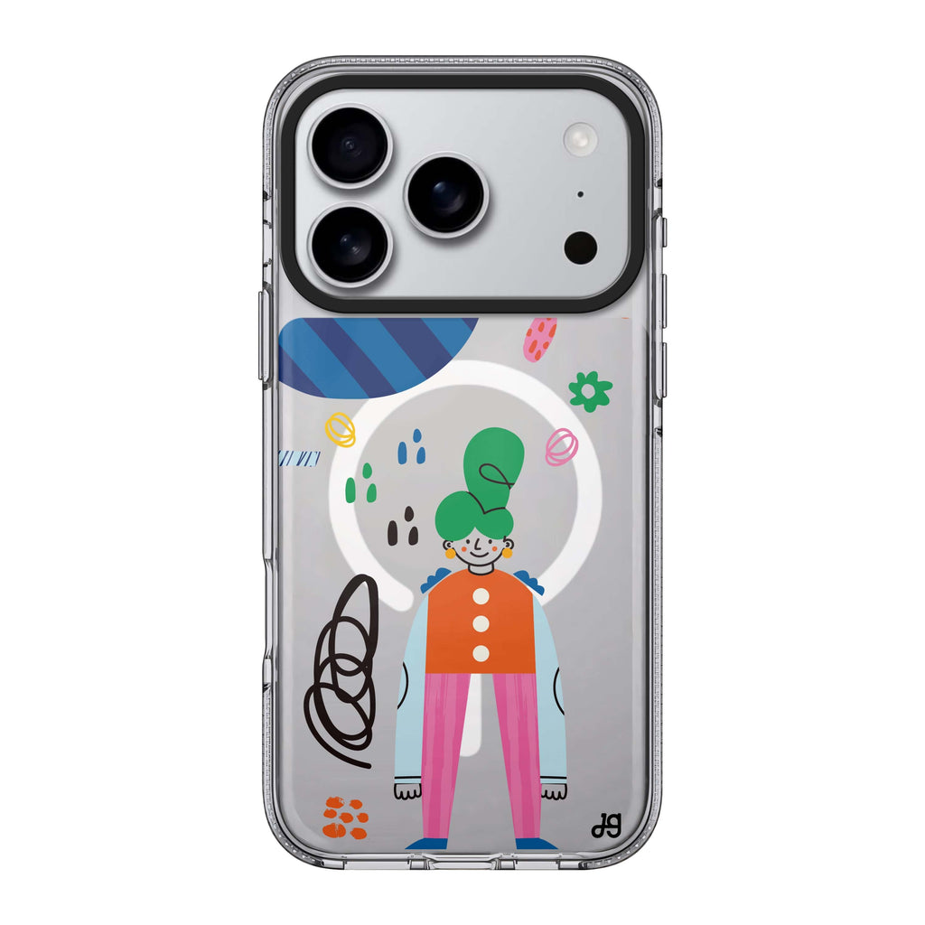 Abstract People 款式 1 iPhone 17 Pro Max MagSafe 水晶透明保護殼 抽象圖案設計 圖1