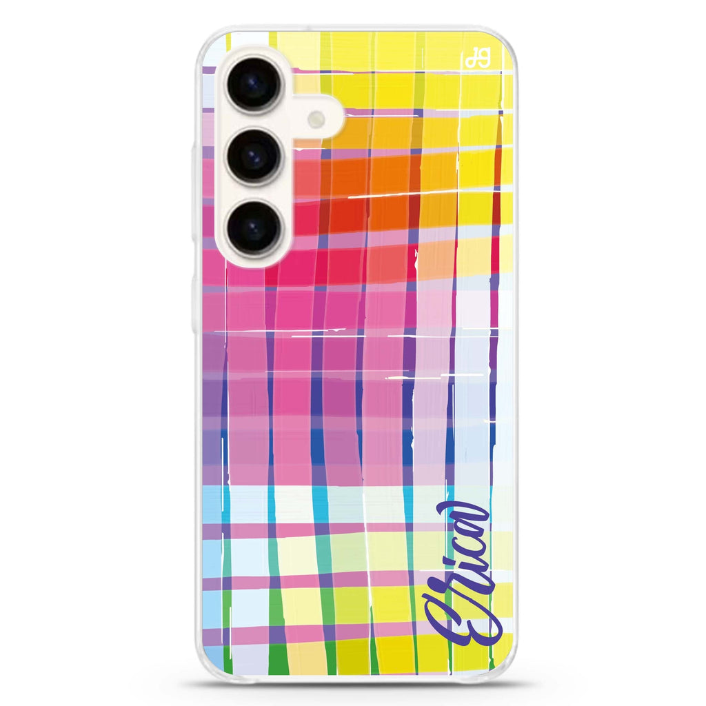 Glorious Samsung Galaxy S26/S25/S24 可加名字水晶透明保護殼正面展示