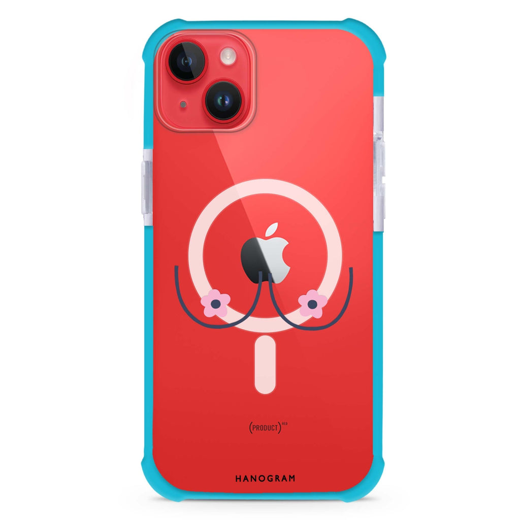 Floral Breast iPhone 15 Plus Magsafe 兼容超強防摔保護殼