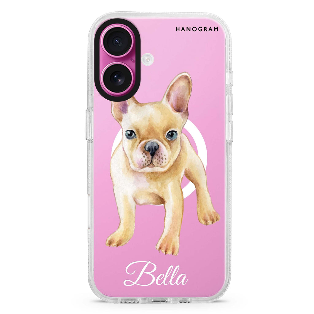 Cute Dog Magsafe 兼容水晶透明保護殼