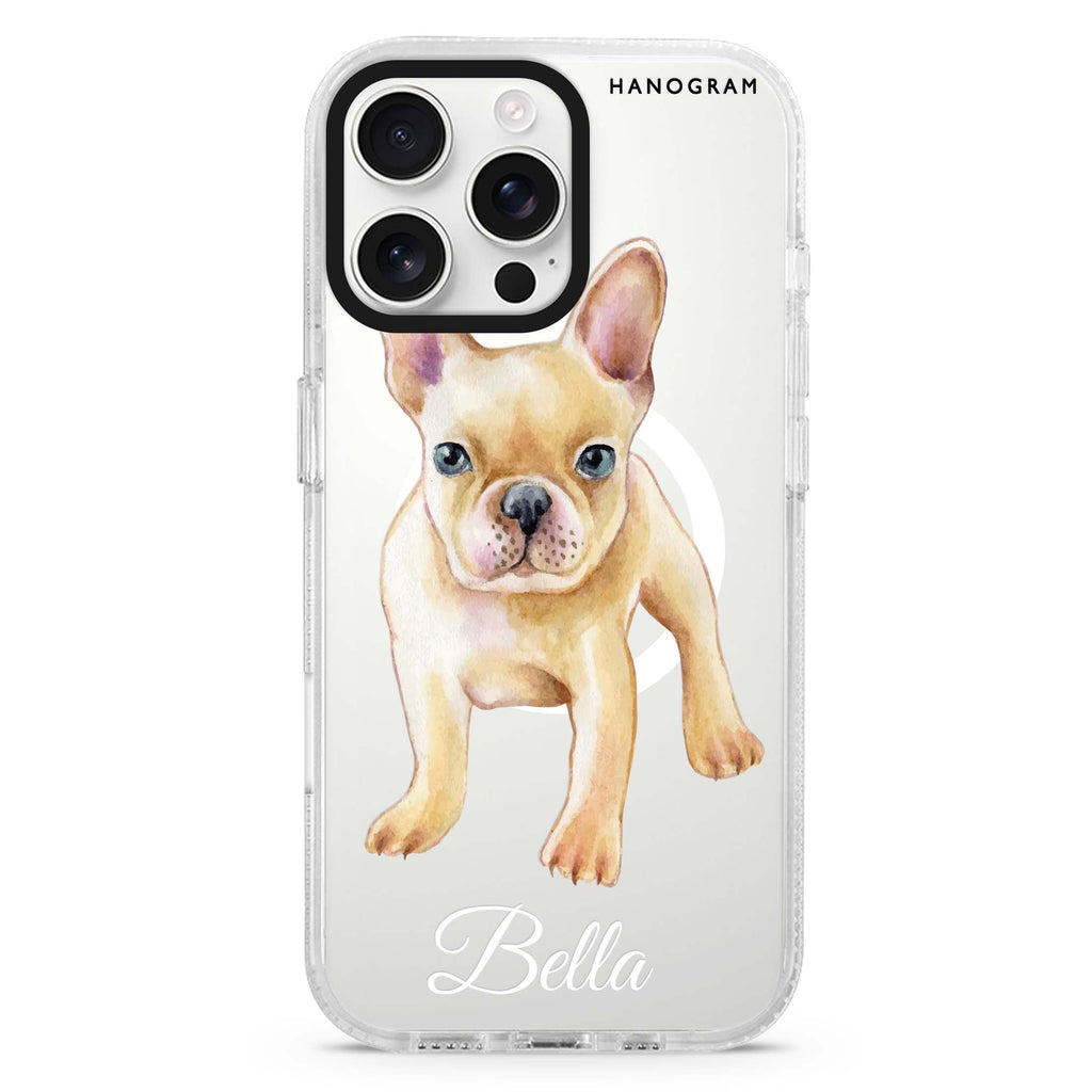 Cute Dog Magsafe 兼容水晶透明保護殼