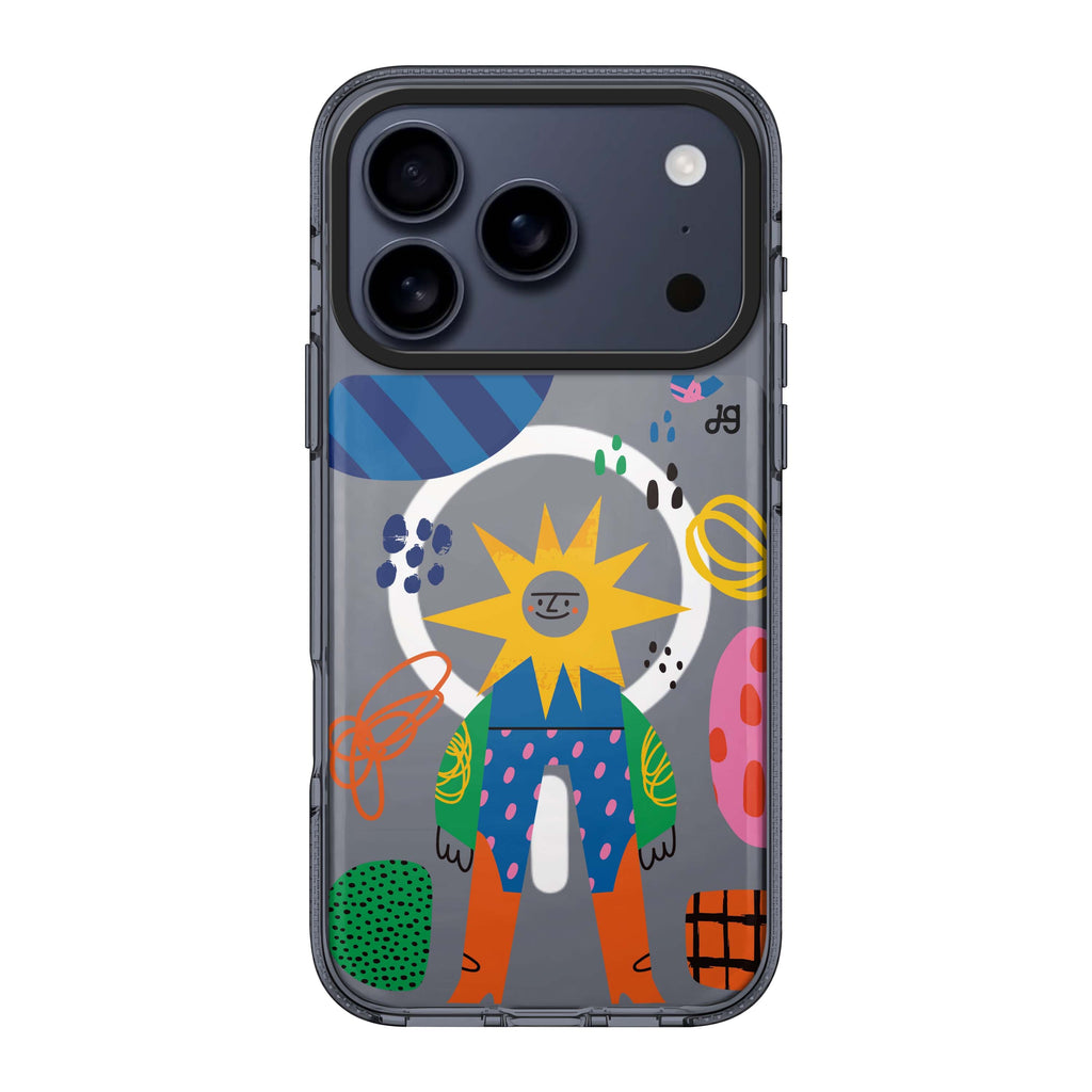Abstract People 款式 2 iPhone 17 Pro Max MagSafe 水晶透明保護殼 抽象圖案設計 圖1