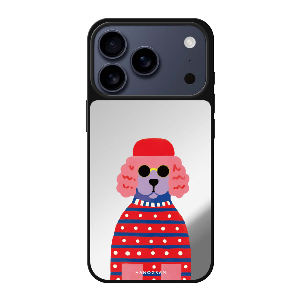 Groovy Poodle 狗狗 iPhone 17 Pro Max 鏡面手機殼主圖