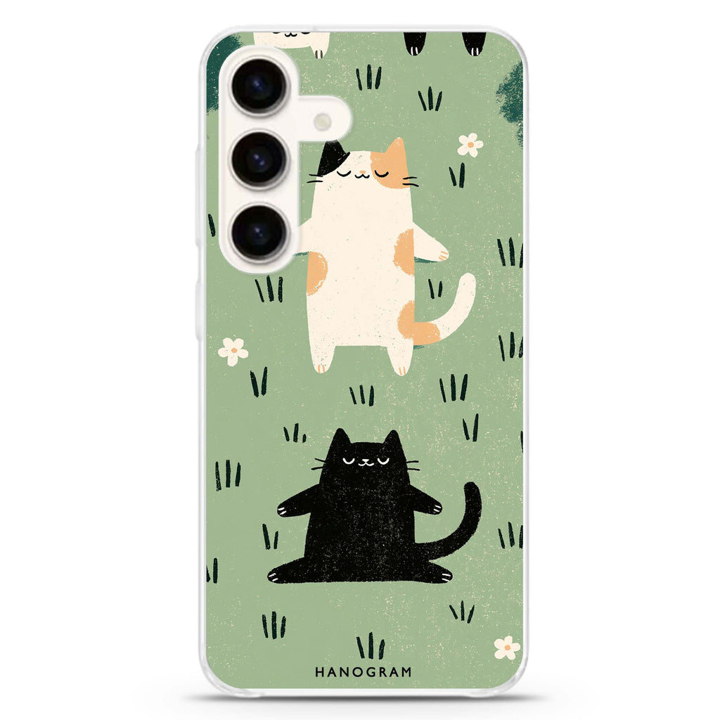 Two Cats Finding Balance Samsung Galaxy 水晶透明保護殼