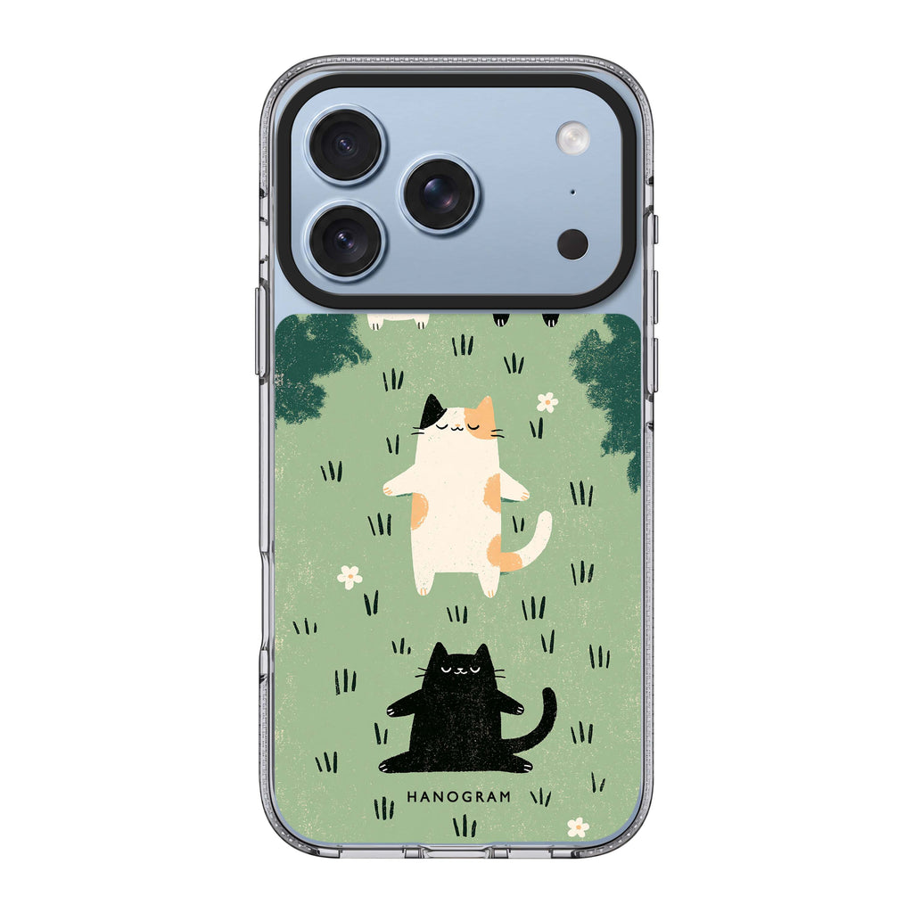 Two Cats Finding Balance 水晶透明保護殼