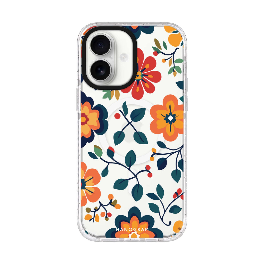 Petal Pop iPhone 17 水晶透明保護殼正面展示