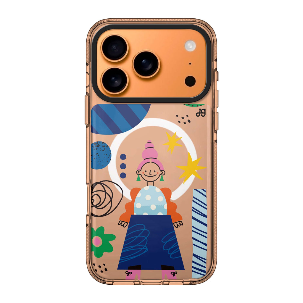 Abstract People 款式 6 iPhone 17 Pro Max MagSafe 水晶透明保護殼 抽象圖案設計 圖1