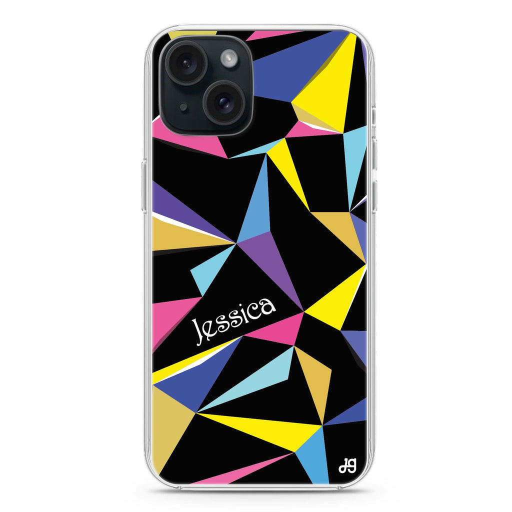 Geometric iPhone 15 Magsafe 兼容水晶透明保護殼