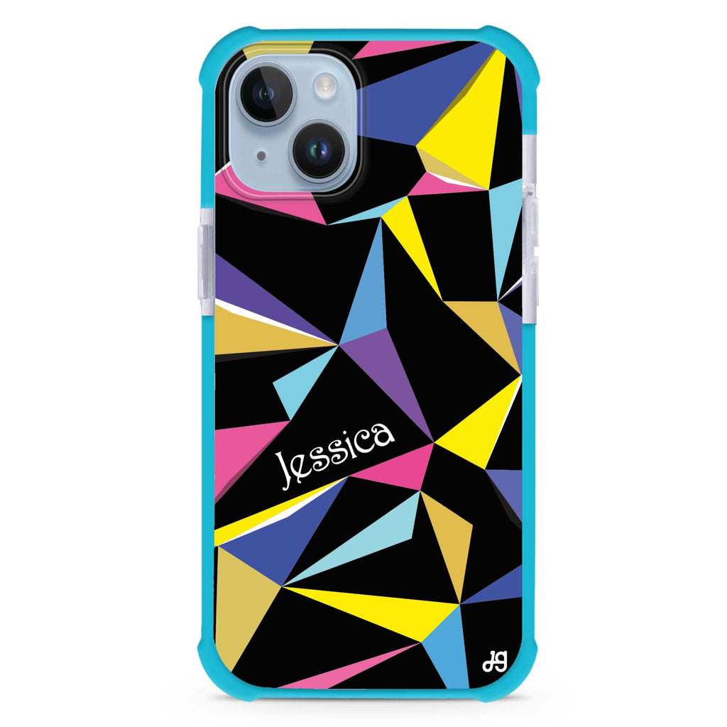 Geometric iPhone 15 Plus Magsafe 兼容超強防摔保護殼