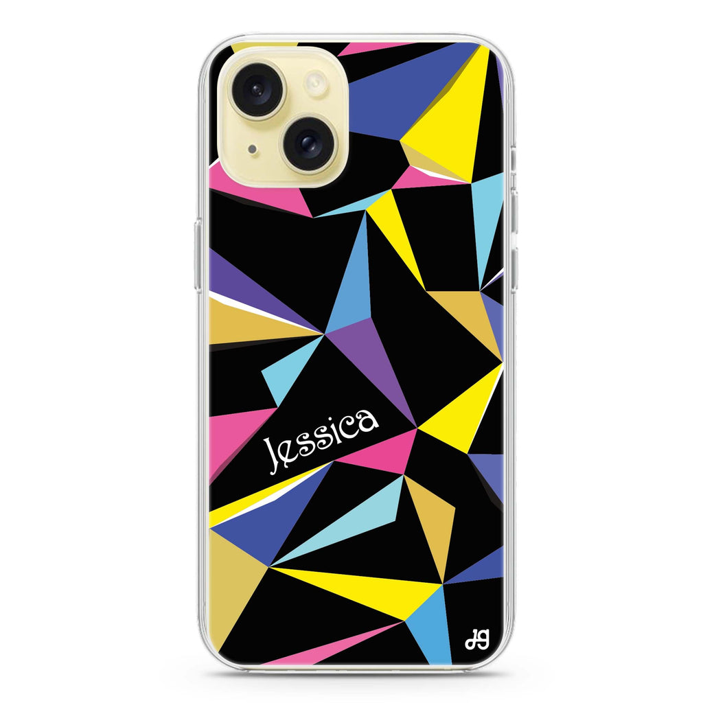 Geometric iPhone 15 plus 水晶透明保護殼