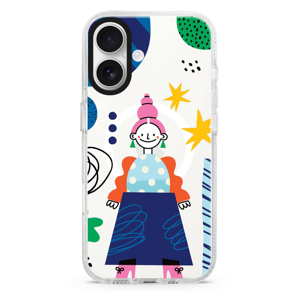 Abstract People Magsafe 兼容水晶透明保護殼