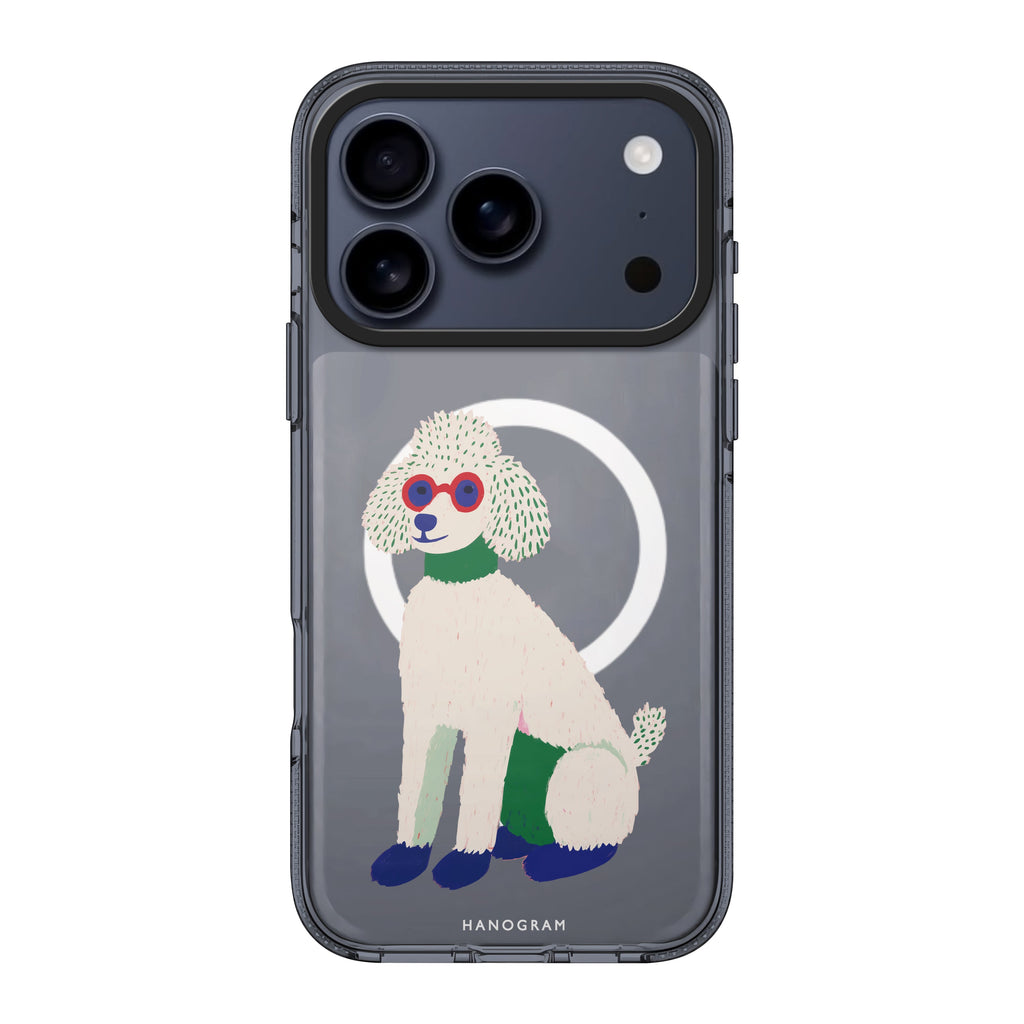 Peace & Poodle iPhone 17 Pro Max MagSafe 水晶透明保護殼 狗狗圖案設計 圖1