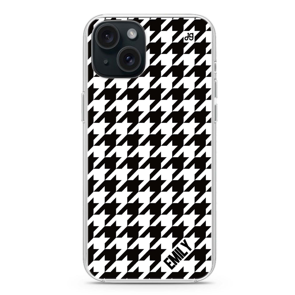 Houndstooth iPhone 15 水晶透明保護殼
