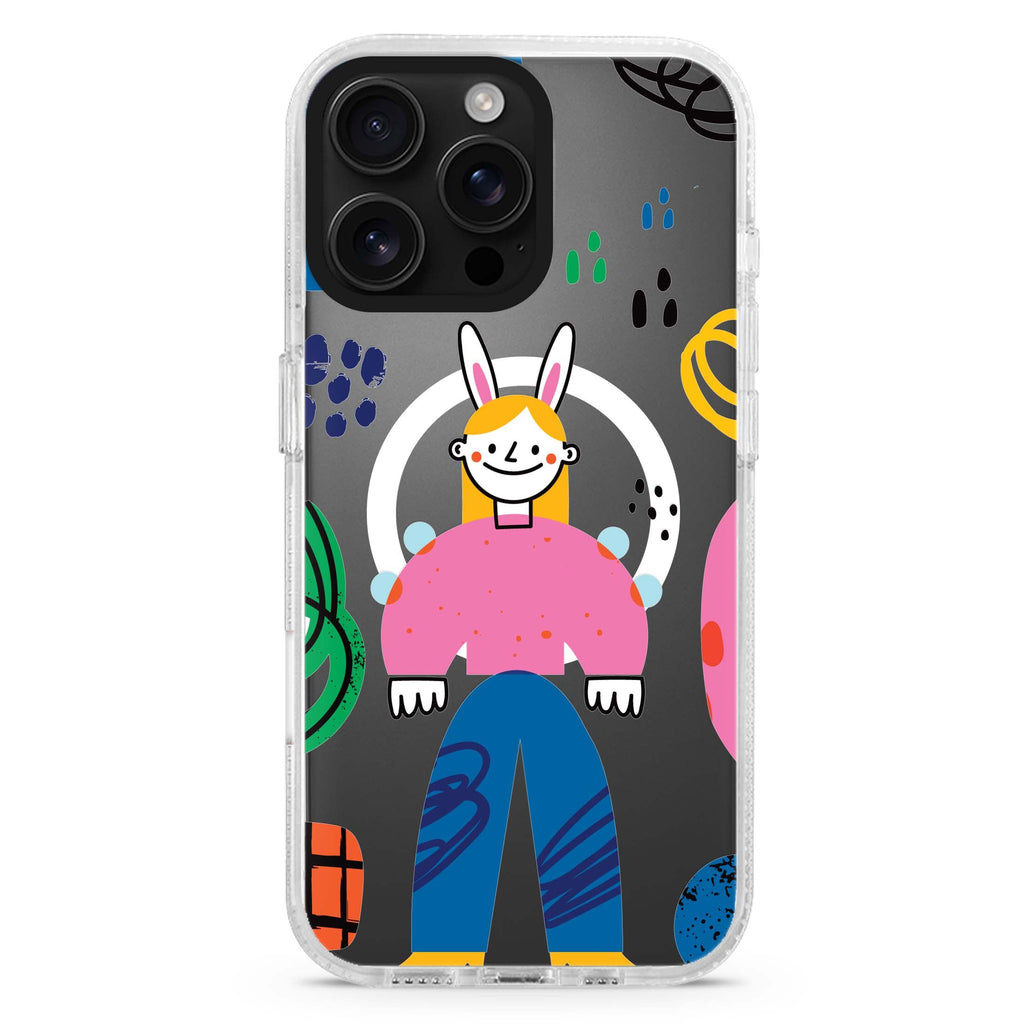 Abstract People Magsafe 兼容水晶透明保護殼
