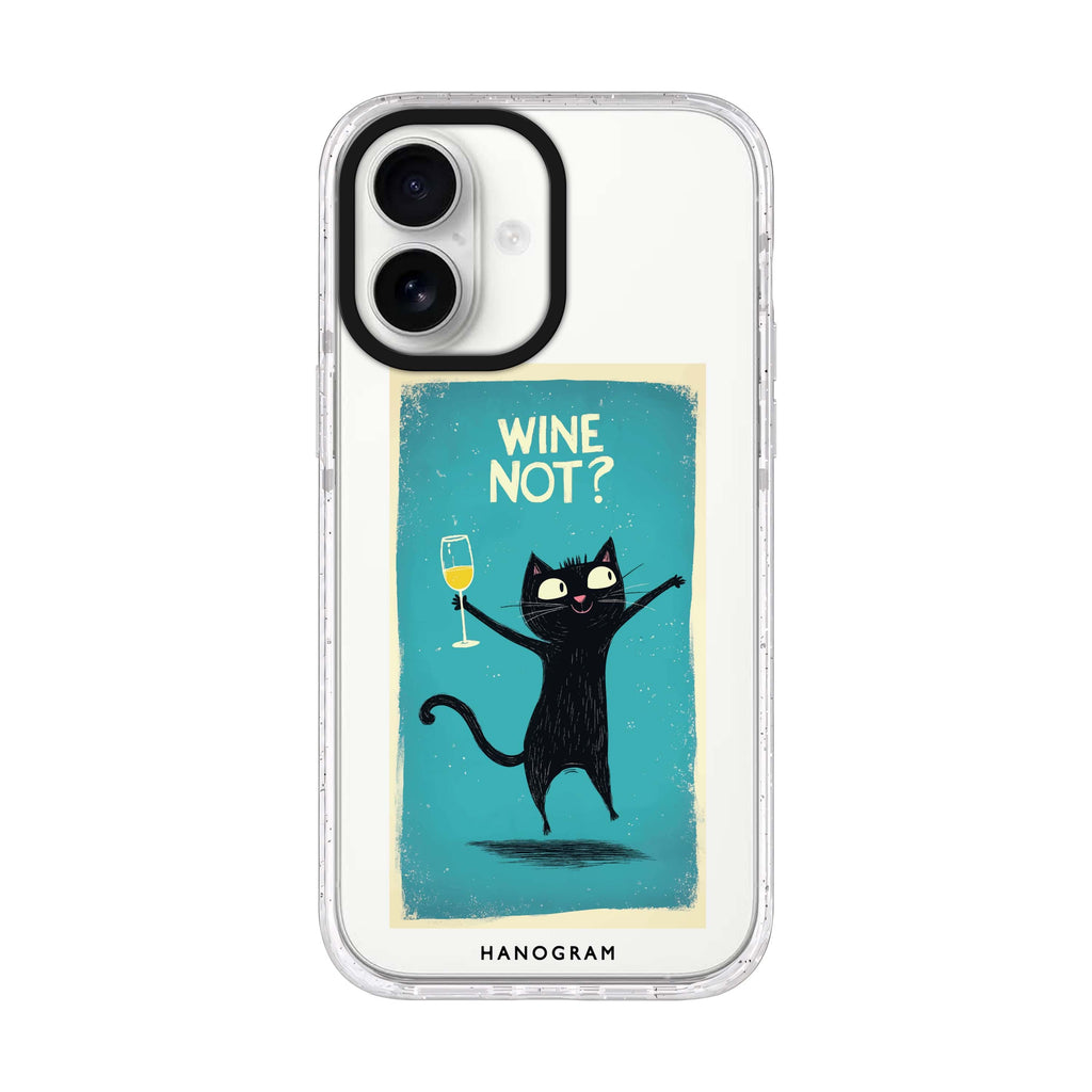 Wine Not? iPhone 17 水晶透明保護殼正面展示